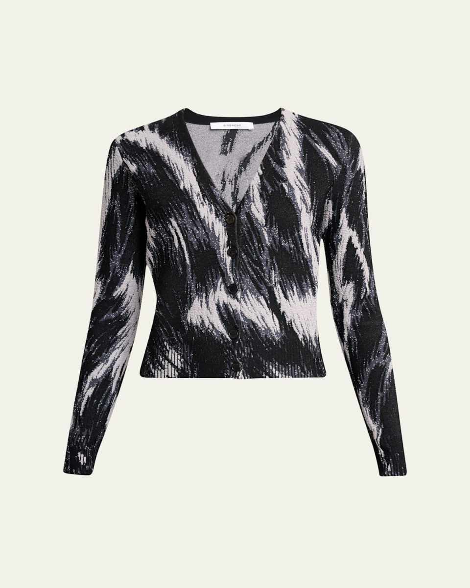 V-Neck Cropped Cardigan